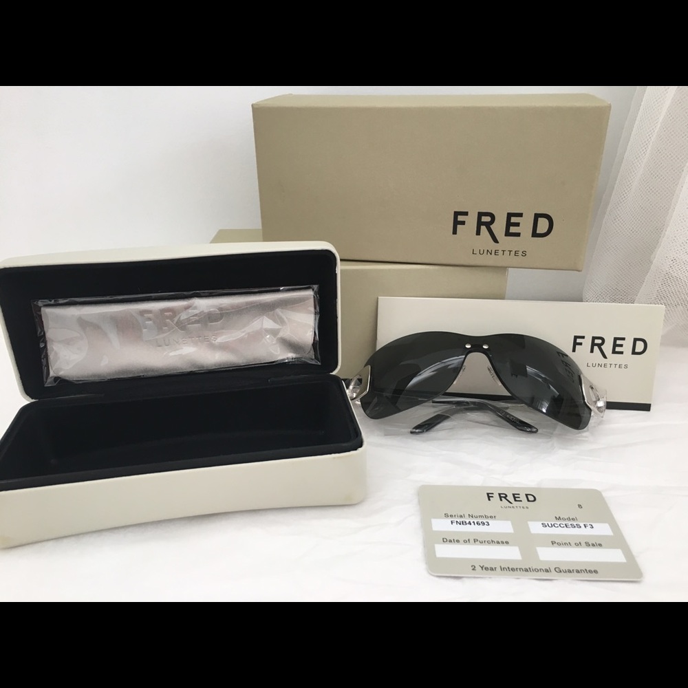 New Designer Fred Lunettes Silver Sunglasses